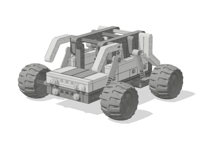 The Rock Crawler, a Bricks creation, in gray.