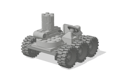 The Bulwark, a stock Bricks tank, in gray.
