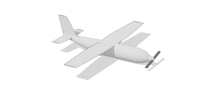 The prop plane from Skyharbor, in gray.